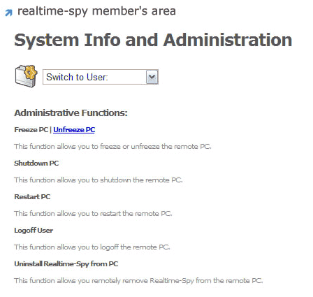 Realtime-Spy Remote Administration